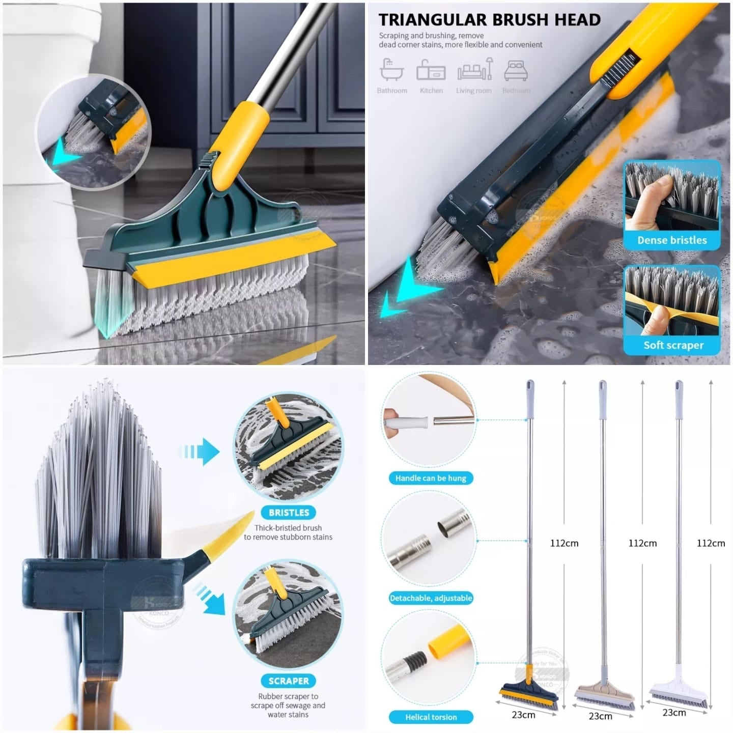 Multipurpose 2 In 1 Floor Cleaning Brush