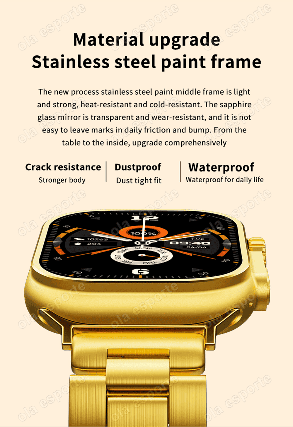 Smart Watch With 3 Extra Straps