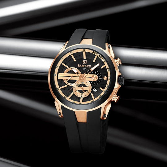 REWARD VIP Men’s Luxury Chronograph Watch – Luminous, Waterproof, and Versatile for Every Occasion