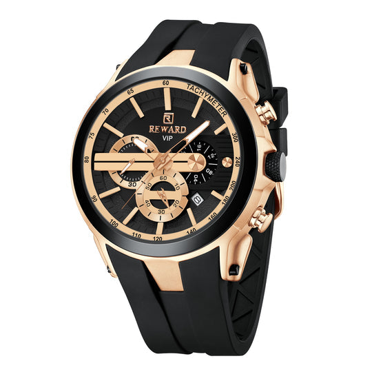 REWARD VIP Men’s Luxury Chronograph Watch – Luminous, Waterproof, and Versatile for Every Occasion
