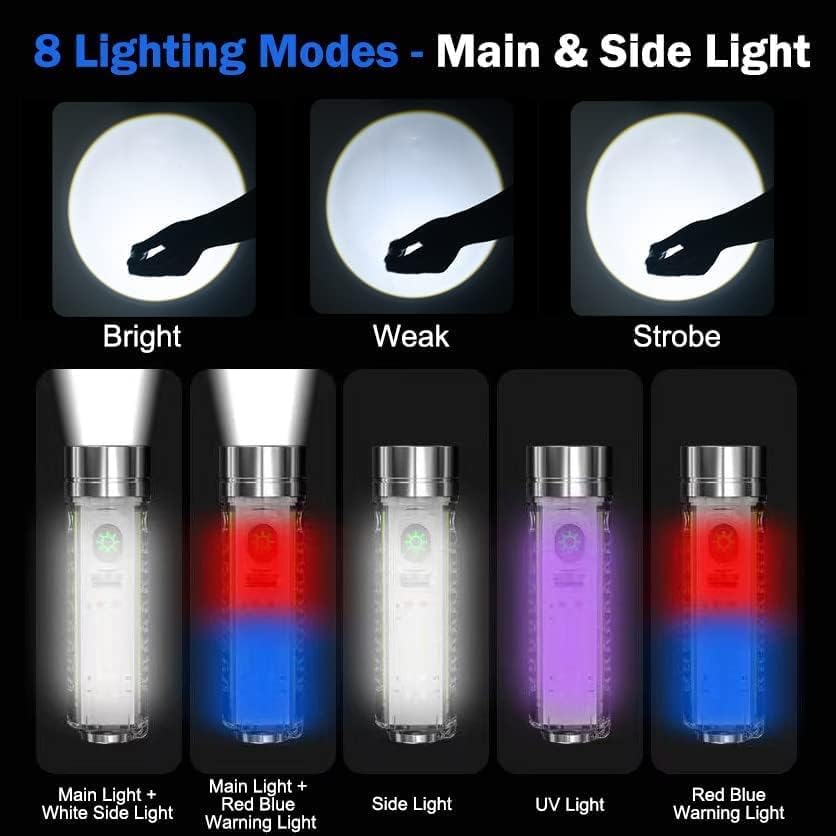 Powerful Multi-function Rechargeable lens Flashlight