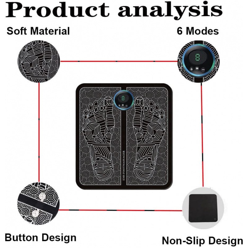 Foot Massager Blood Circulation Pad Electric Usb Charging™