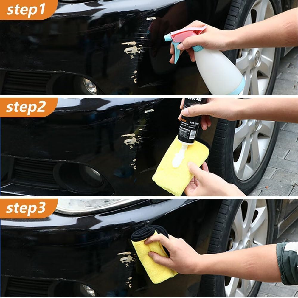 PINKE Car Scratch Repair Paste and Remover Kit - Premium Polishing Wax With Wipe & Sponge for Deep Scratches on Vehicles