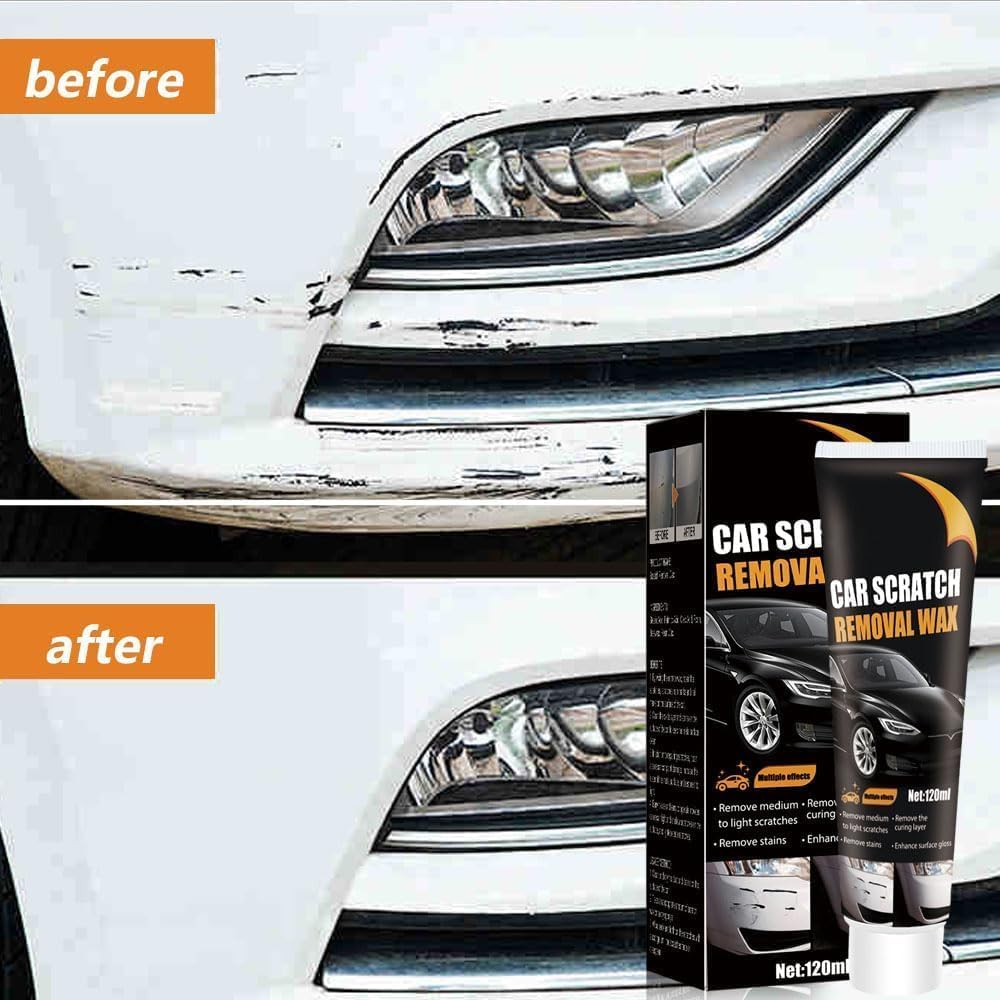 PINKE Car Scratch Repair Paste and Remover Kit - Premium Polishing Wax With Wipe & Sponge for Deep Scratches on Vehicles