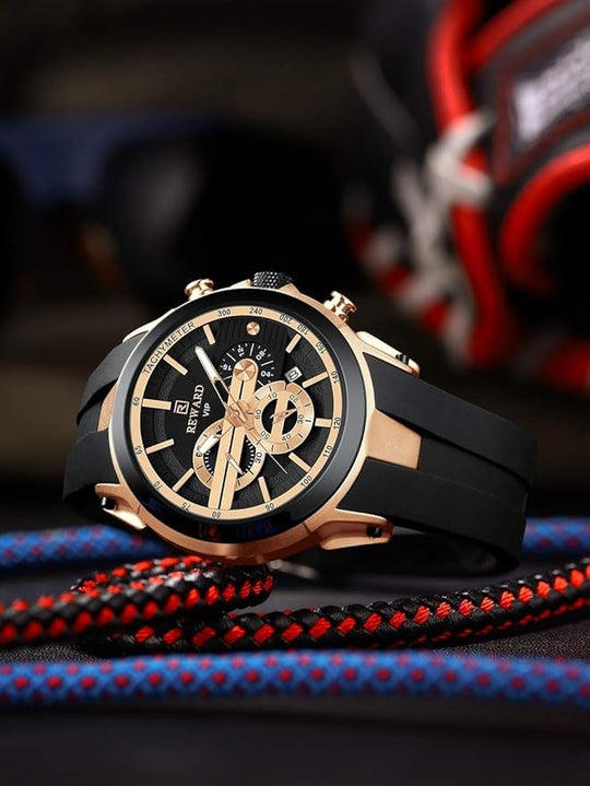 REWARD VIP Men’s Luxury Chronograph Watch – Luminous, Waterproof, and Versatile for Every Occasion