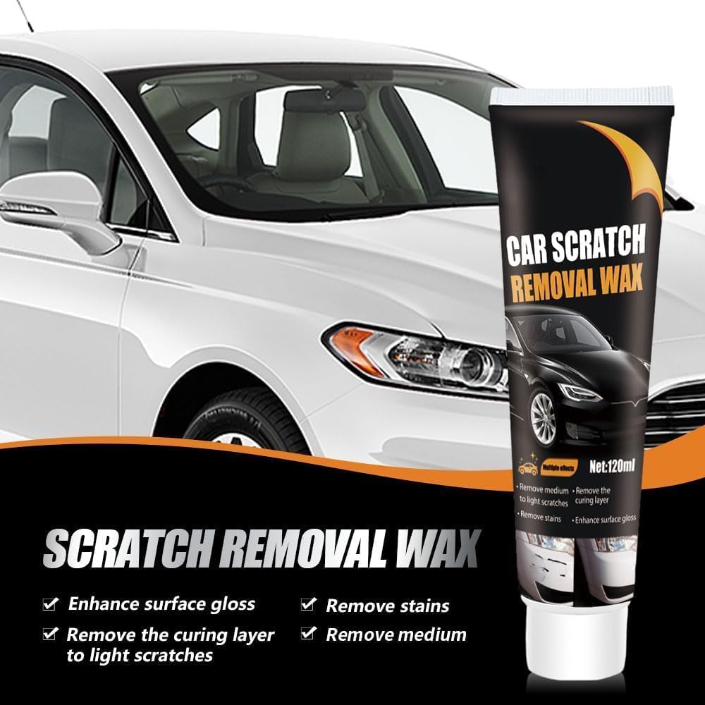 PINKE Car Scratch Repair Paste and Remover Kit - Premium Polishing Wax With Wipe & Sponge for Deep Scratches on Vehicles