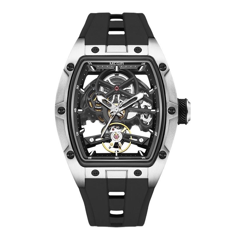 Megir 2242 Men’s Elegant Skeleton Mechanical Watch