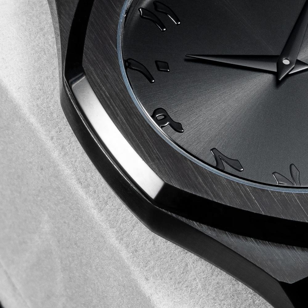 Classic Arabic Numbers Watch – Black Stainless Steel Men’s Quartz Watch