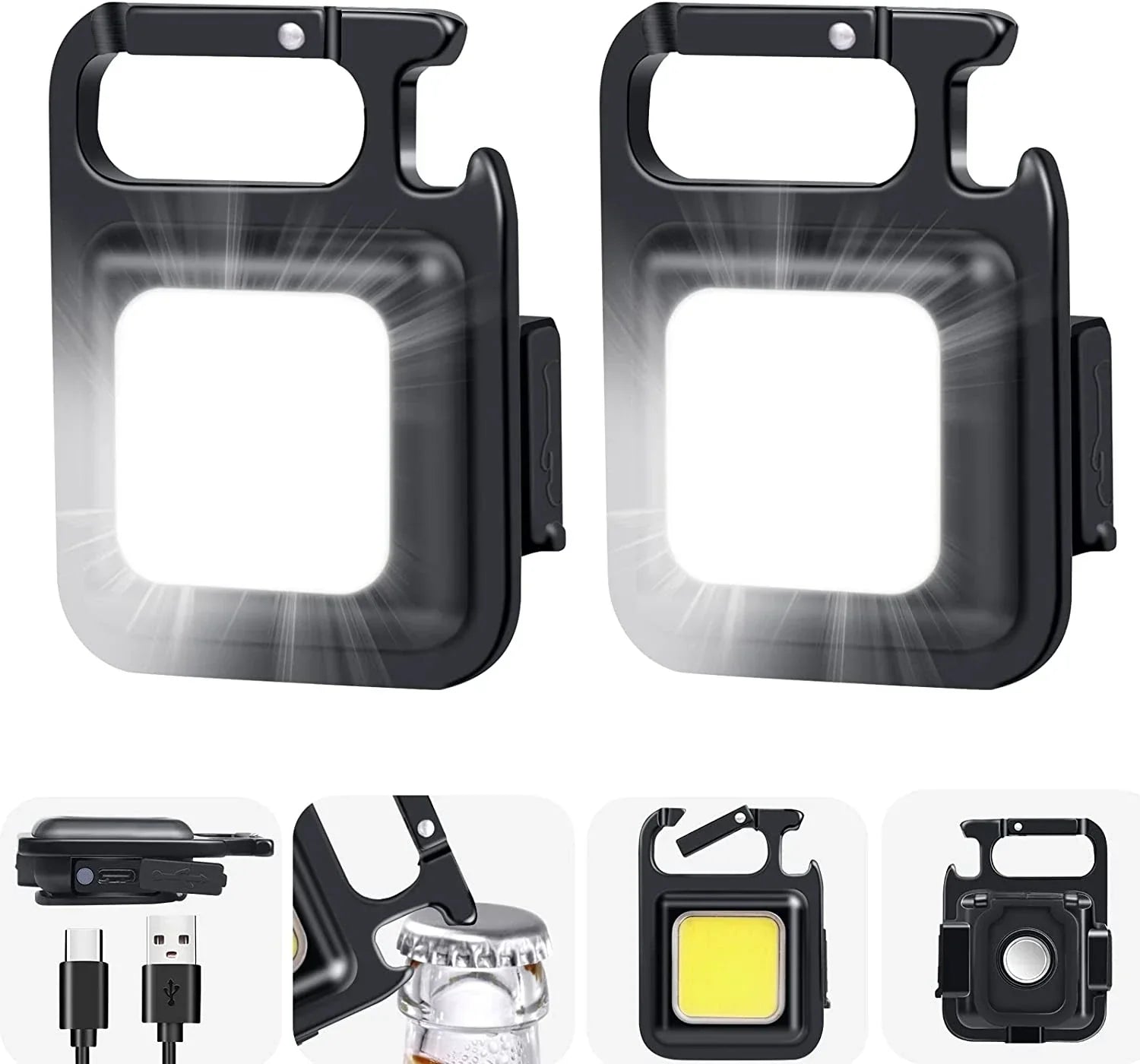 Multifunctional Mini USB Pocket Flashlight LED Keychains