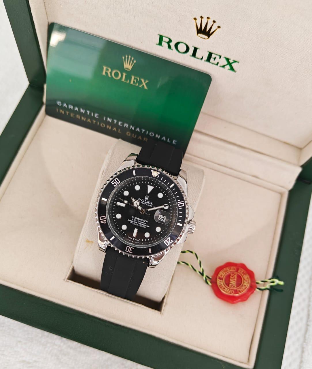 Rolex Automatic watch with Submariner Rubber Strap