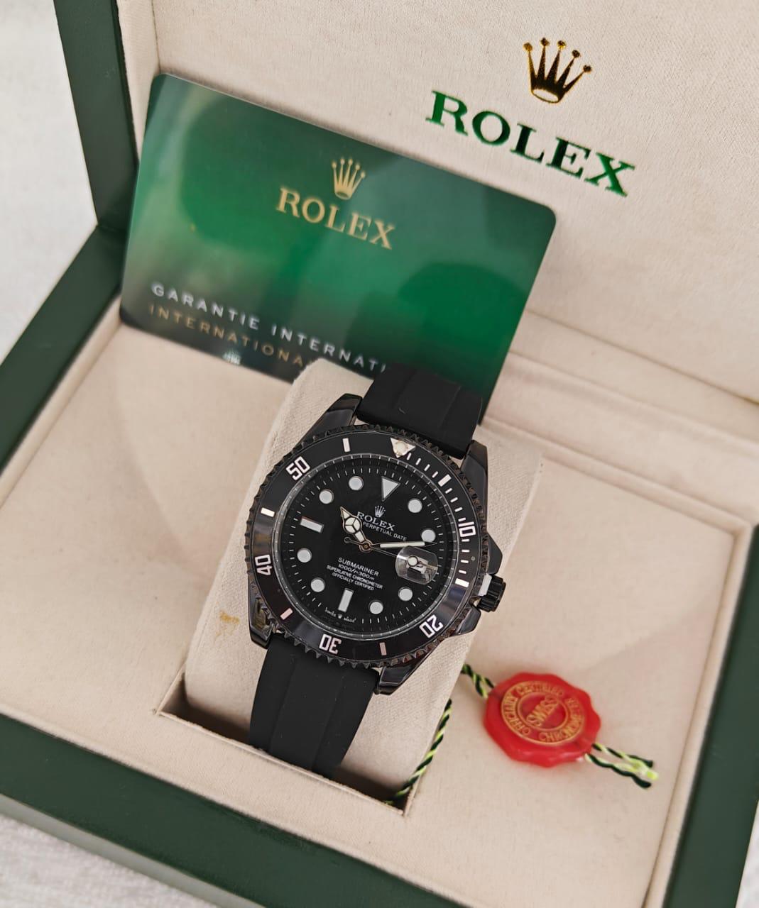 Rolex Automatic watch with Submariner Rubber Strap