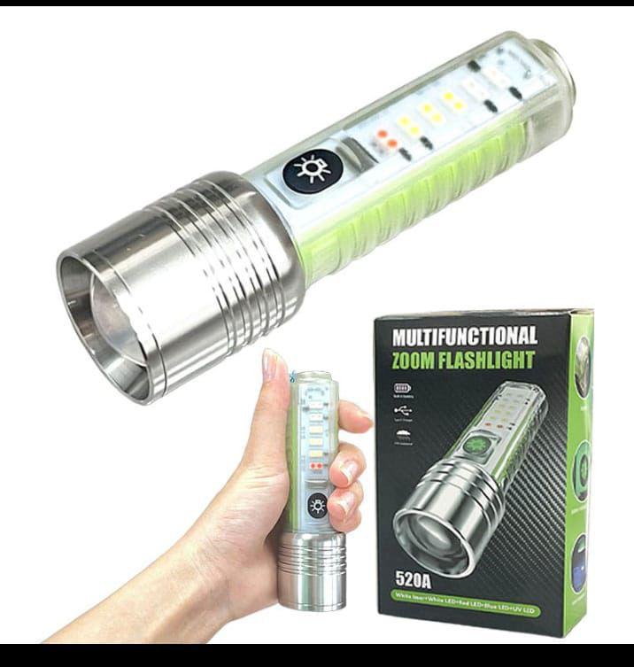 Powerful Multi-function Rechargeable lens Flashlight