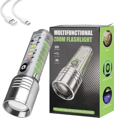 Powerful Multi-function Rechargeable lens Flashlight
