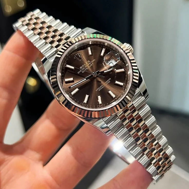 Luxury Rose Gold Men’s Watch – Automatic Day Date Stainless Steel Classic Timepiece