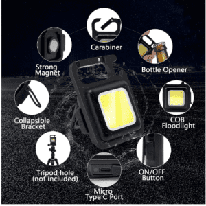 Multifunctional Mini USB Pocket Flashlight LED Keychains