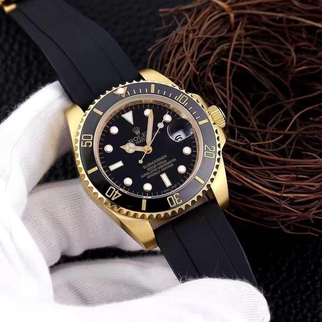 Rolex Automatic watch with Submariner Rubber Strap